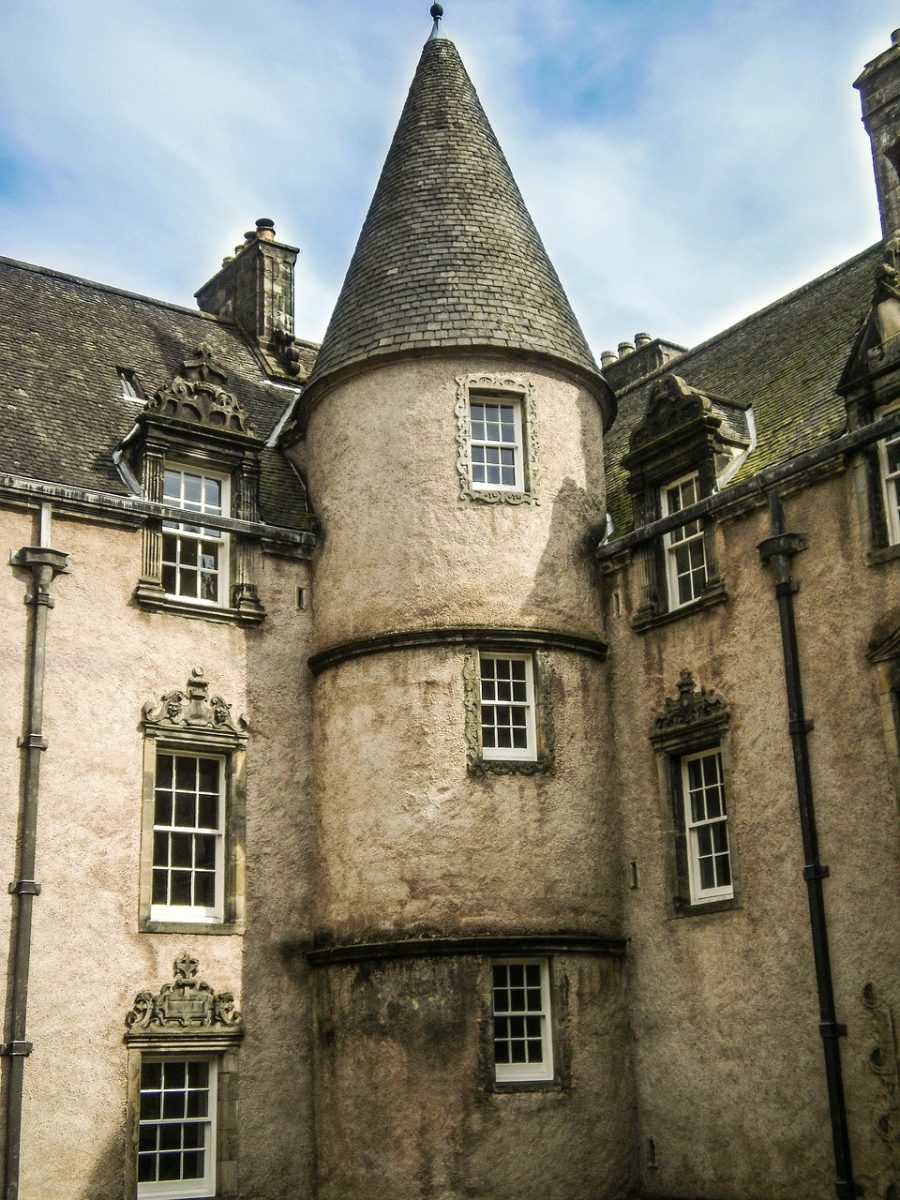 scotland, sterling, house, building, villa, gray, pinnacles, wall, stone, victorian, scotland, victorian, victorian, victorian, victorian, victorian